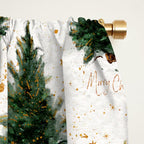 Vintage Merry Christmas Tree  Window Curtain Gallery Image 2