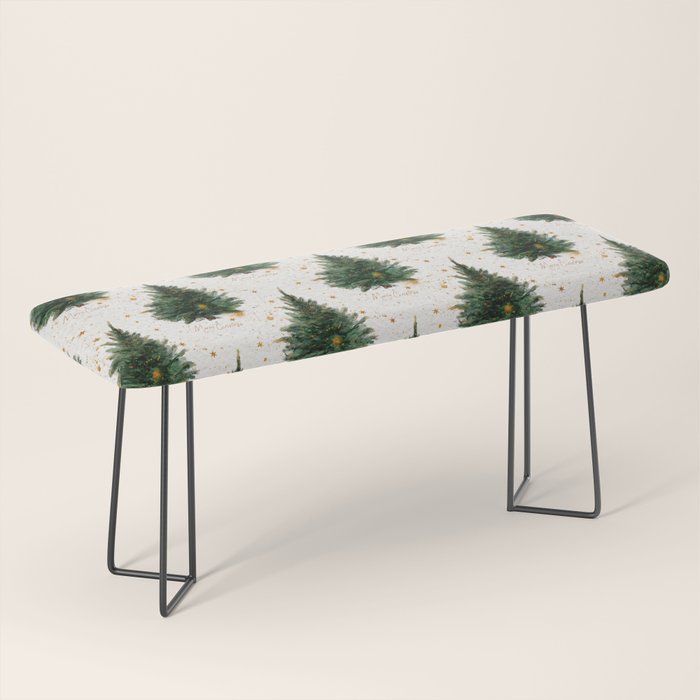 Vintage Merry Christmas Tree  Bench Gallery Image 1