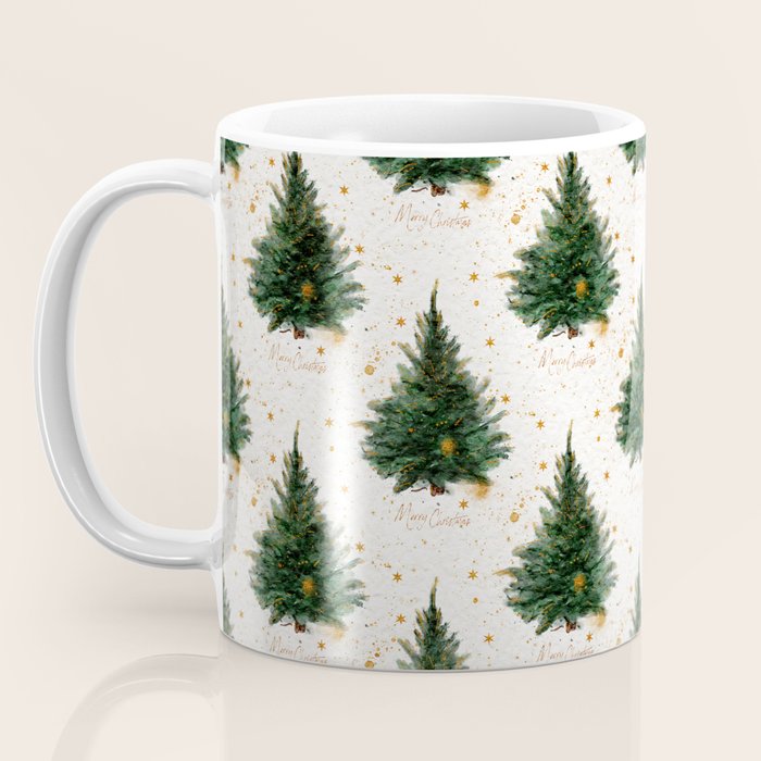 Vintage Merry Christmas Tree  Coffee Mug Gallery Image 3