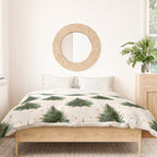 Vintage Merry Christmas Tree  Duvet Cover Gallery Image 3