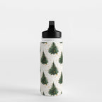 Vintage Merry Christmas Tree  Water Bottle Gallery Image 3