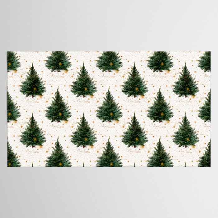 Vintage Merry Christmas Tree  Tablecloth Gallery Image 2