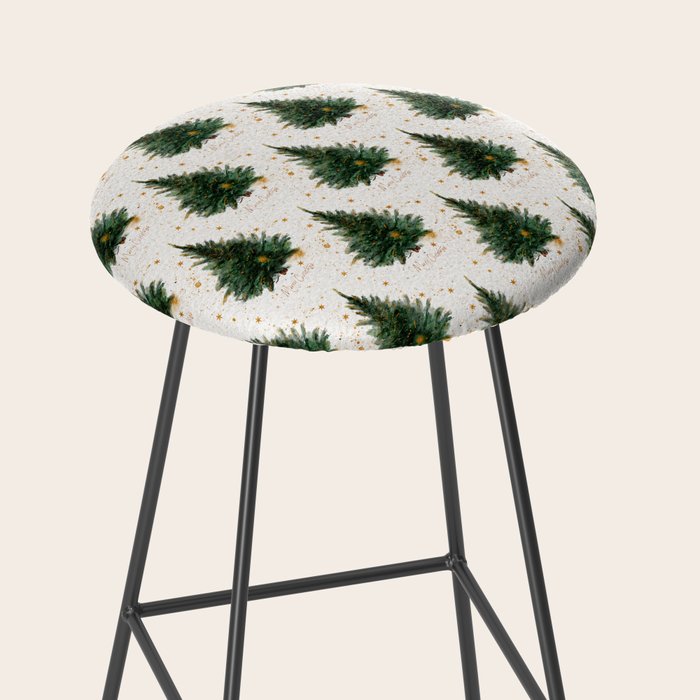 Vintage Merry Christmas Tree  Stool Gallery Image 2