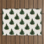 Vintage Merry Christmas Tree  Outdoor Rug Gallery Image 1