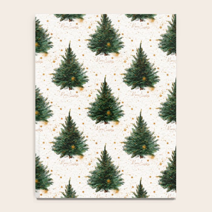 Vintage Merry Christmas Tree  Notebook Gallery Image 4