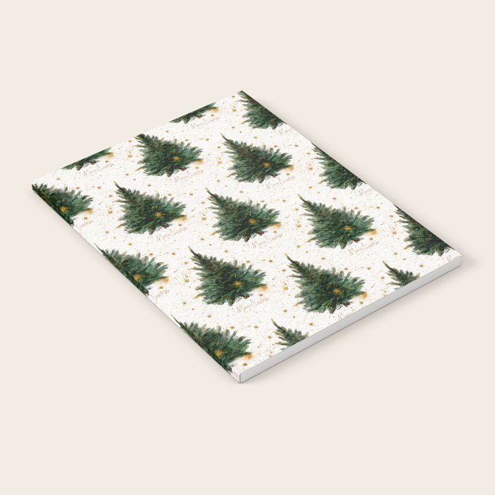 Vintage Merry Christmas Tree  Notebook Gallery Image 1