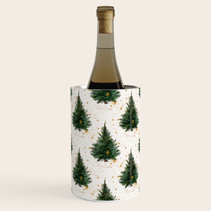 Vintage Merry Christmas Tree  Wine Chiller Gallery Image 1