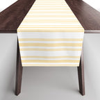 Trendy Large Buttercup Yellow Pastel Butter French Mattress Ticking Double Stripes Table Runner Gallery Image 1