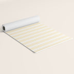 Trendy Large Buttercup Yellow Pastel Butter French Mattress Ticking Double Stripes Yoga Mat Gallery Image 2