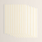 Trendy Large Buttercup Yellow Pastel Butter French Mattress Ticking Double Stripes Wrapping Paper Gallery Image 3