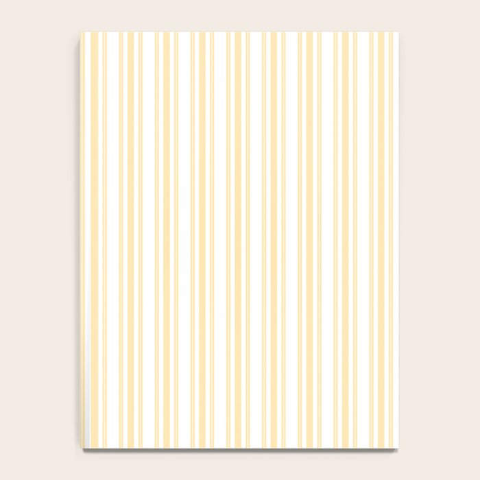 Trendy Large Buttercup Yellow Pastel Butter French Mattress Ticking Double Stripes Notebook Gallery Image 4