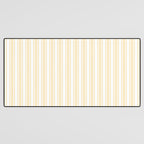 Trendy Large Buttercup Yellow Pastel Butter French Mattress Ticking Double Stripes Desk Mat Gallery Image 3