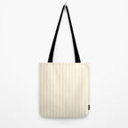 Trendy Large Buttercup Yellow Pastel Butter French Mattress Ticking Double Stripes Tote Bag Gallery Image 2