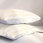 Trendy Large Buttercup Yellow Pastel Butter French Mattress Ticking Double Stripes Pillow Sham Gallery Image 3