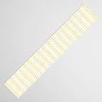 Trendy Large Buttercup Yellow Pastel Butter French Mattress Ticking Double Stripes Table Runner Gallery Image 3