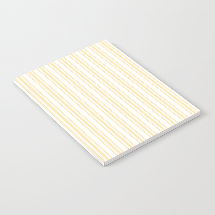 Trendy Large Buttercup Yellow Pastel Butter French Mattress Ticking Double Stripes Notebook Gallery Image 2