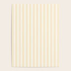 Trendy Large Buttercup Yellow Pastel Butter French Mattress Ticking Double Stripes Poster Gallery Image 4