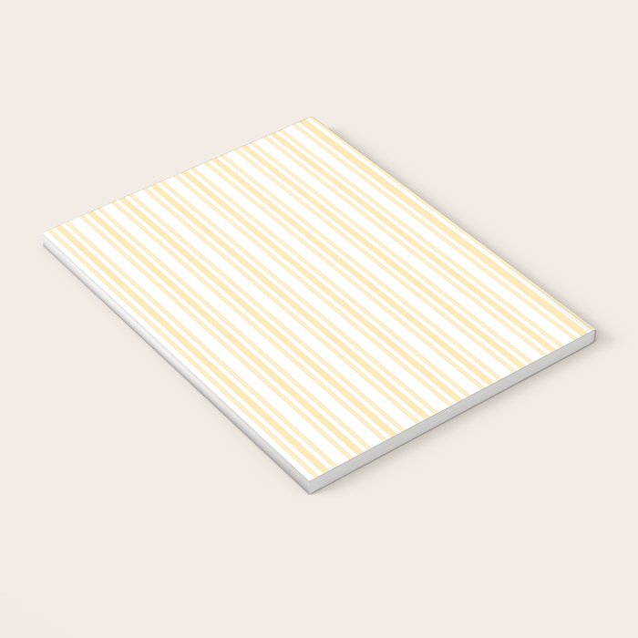 Trendy Large Buttercup Yellow Pastel Butter French Mattress Ticking Double Stripes Notebook Gallery Image 3