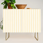Trendy Large Buttercup Yellow Pastel Butter French Mattress Ticking Double Stripes Credenza Gallery Image 1