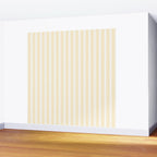 Trendy Large Buttercup Yellow Pastel Butter French Mattress Ticking Double Stripes Wall Mural Gallery Image 2