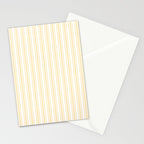 Trendy Large Buttercup Yellow Pastel Butter French Mattress Ticking Double Stripes Stationery Card Gallery Image 2