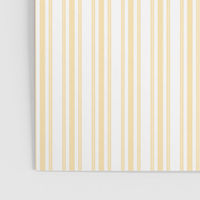 Trendy Large Buttercup Yellow Pastel Butter French Mattress Ticking Double Stripes Poster Gallery Image 3