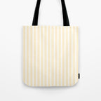 Trendy Large Buttercup Yellow Pastel Butter French Mattress Ticking Double Stripes Tote Bag Gallery Image 1