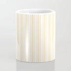 Trendy Large Buttercup Yellow Pastel Butter French Mattress Ticking Double Stripes Coffee Mug Gallery Image 4
