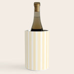 Trendy Large Buttercup Yellow Pastel Butter French Mattress Ticking Double Stripes Wine Chiller Gallery Image 1