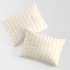 Trendy Large Buttercup Yellow Pastel Butter French Mattress Ticking Double Stripes Pillow Sham Gallery Image 3