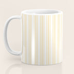 Trendy Large Buttercup Yellow Pastel Butter French Mattress Ticking Double Stripes Coffee Mug Gallery Image 3