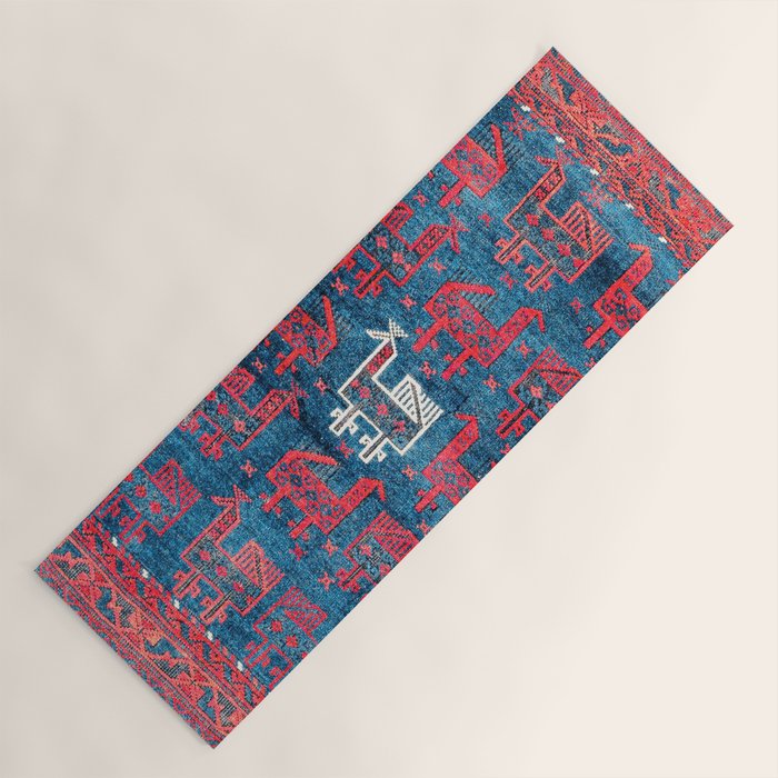 25 Peacocks Baluch Khorasan Persian Bag Face Print Yoga Mat Gallery Image 1