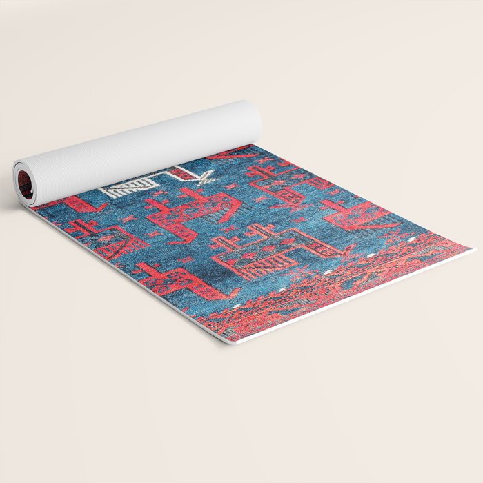 25 Peacocks Baluch Khorasan Persian Bag Face Print Yoga Mat Gallery Image 2