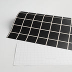 Grid Pattern Black and Linen White Wrapping Paper Gallery Image 2