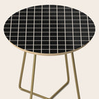 Grid Pattern Black and Linen White Side Table Gallery Image 2
