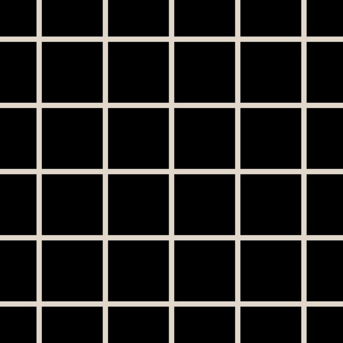 Grid Pattern Black and Linen White Coffee Mug Gallery Image 2