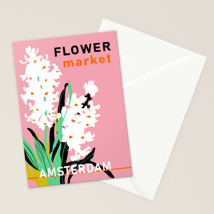 Flower Market Amsterdam Stationery Card Gallery Image 2