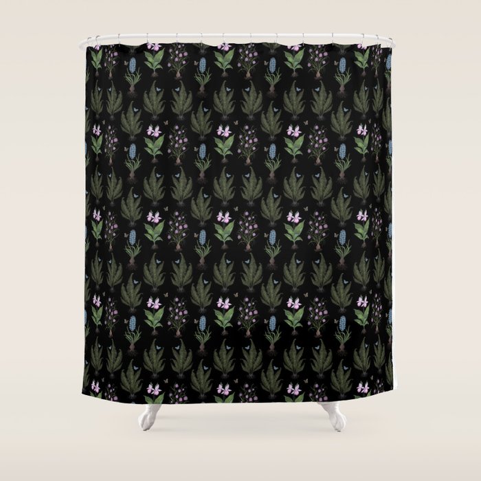 Botanical Woodland Bulbs  Shower Curtain Gallery Image 1