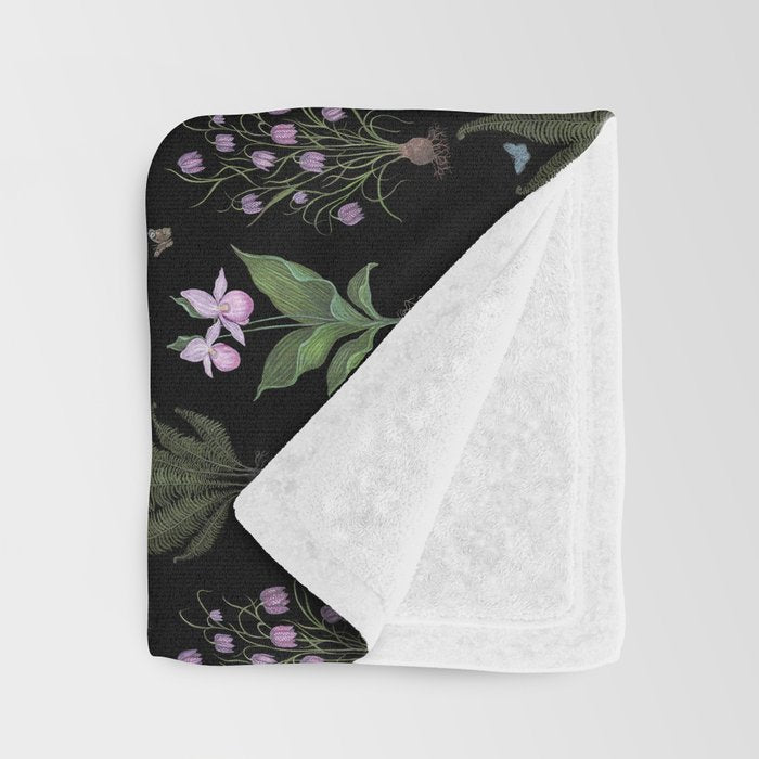 Botanical Woodland Bulbs  Throw Blanket Gallery Image 3
