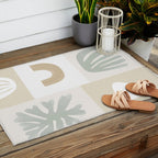 Modern Corals | Sage Green Outdoor Rug Gallery Image 2