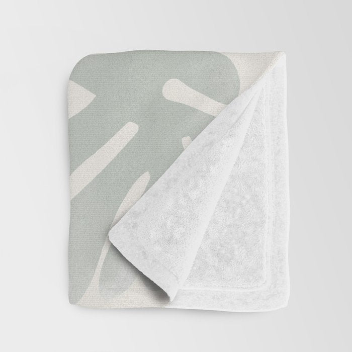Modern Corals | Sage Green Throw Blanket Gallery Image 3