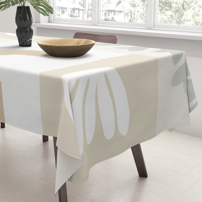 Modern Corals | Sage Green Tablecloth Gallery Image 3