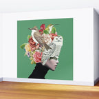 Lady with Birds(portrait) 2 Wall Mural Gallery Image 2