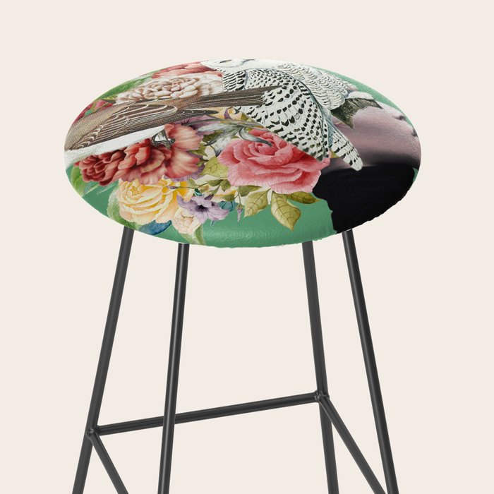Lady with Birds(portrait) 2 Stool Gallery Image 2