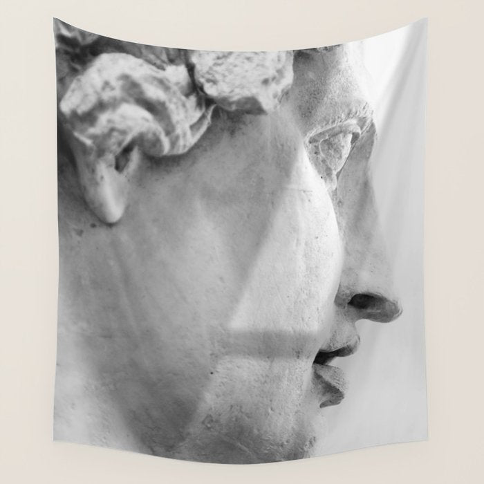 Shadow Figure II - Black and White Wall Tapestry Gallery Image 1