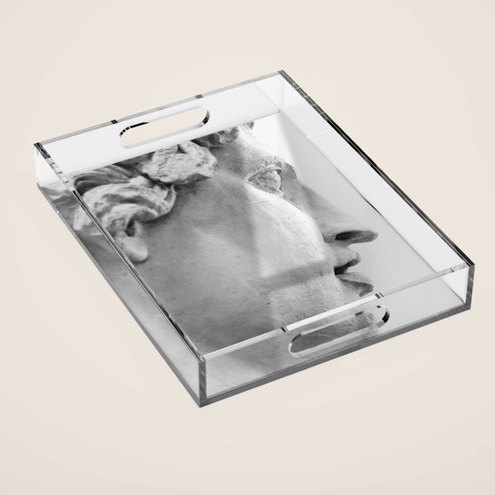 Shadow Figure II - Black and White Acrylic Tray Gallery Image 1