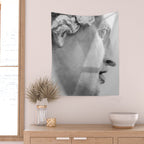 Shadow Figure II - Black and White Wall Tapestry Gallery Image 2