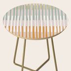 Block print geometrics stripes earthy Side Table Gallery Image 2