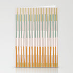 Block print geometrics stripes earthy Stationery Card Gallery Image 2