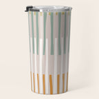 Block print geometrics stripes earthy Travel Mug Gallery Image 3
